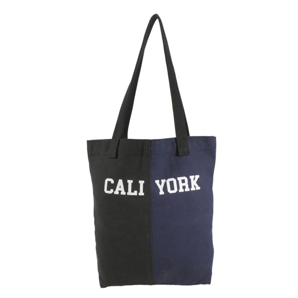 Cynthia Rowley X Bandier Womens Bi Color Cali York Canvas Tote Handbag Navy